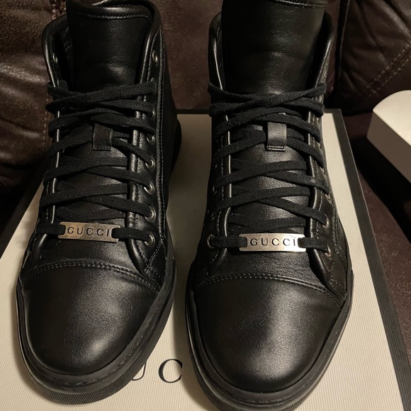 Gucci mens high top sneakers (Authentic) - Picture 1 of 8